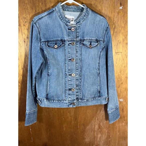 Levi Strauss Signature Women's XL‎ Denim Jacket Blue Jean Coat - Picture 1 of 9